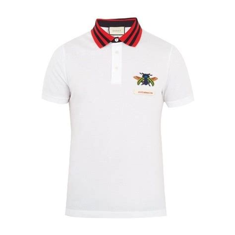 white gucci beetle polo|Men's Gucci Polos .